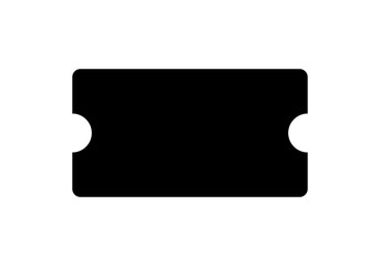 Poster - Coupon icon. Simple empty, blank coupon illustration.