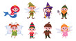 © GreenSkyStudio - Cartoon fairytale characters. Fantasy mascots, cute gnome, mermaid and fairy flat vector illustration set. Fairy tale characters collection