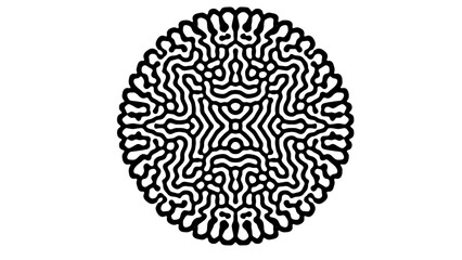 Wall Mural - reaction diffusion organic pattern. cell division.