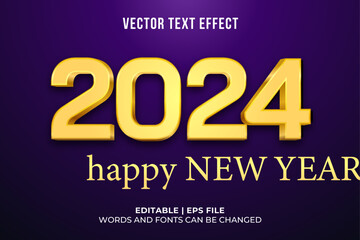 2024 gold text effect