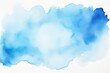Abstract blue watercolor water splash on a white background