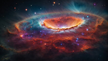 Vast And Colorful Supernova Remnant, Expanding Into Space - AI Generative