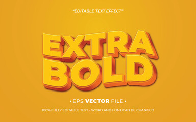 Poster - Extra Bold text effect 3d editable vector