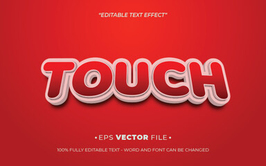 Poster - Touch text effect 3d editable vector