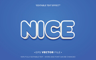 Poster - Nice text effect 3d editable vector