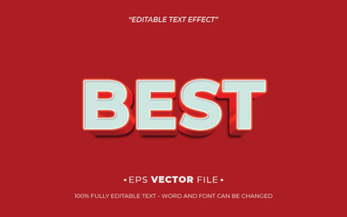 Poster - Best text effect 3d editable vector