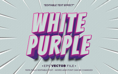 Poster - white purple effect 3d editable vector