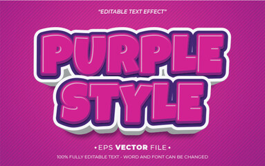 Poster - purple style effect 3d editable vector