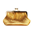 Evening Golden Glitter clutch with Sparkles isolated on white transparent background PNG