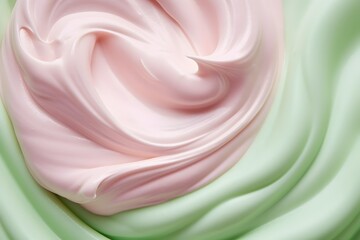 Aufkleber - a close up of a pink and green swirl Generative AI