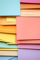 Aufkleber - a bunch of colorful papers stacked on top of each other Generative AI