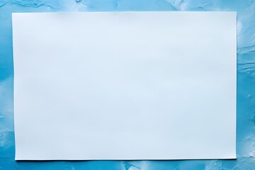Wall Mural - a piece of paper sitting on top of a blue surface Generative AI