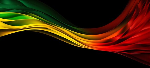 Aufkleber - a close up of a colorful wave on a black background Generative AI
