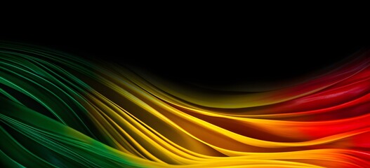 Aufkleber - a close up of a colorful wave on a black background Generative AI