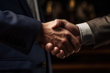 Two people shaking hands in a close-up shot. Suitable for business, partnership, and collaboration concepts. Can be used for presentations, websites, and marketing materials