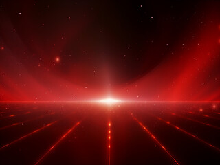 Wall Mural - cosmic red gracing the backdrop of the universe. ai generation.