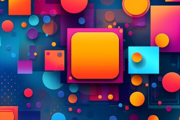Aufkleber - a colorful background with circles Generative AI
