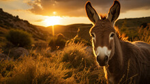 Donkey At Sunset