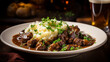 Hearty Beef and Guinness Stew with Mashed Potatoes