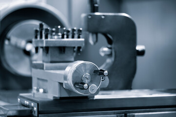 Poster - Ball screw drives for CNC machines on blue tone