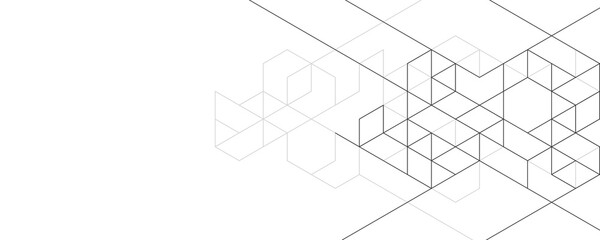 Abstract geometric background with isometric blocks, polygon shape pattern