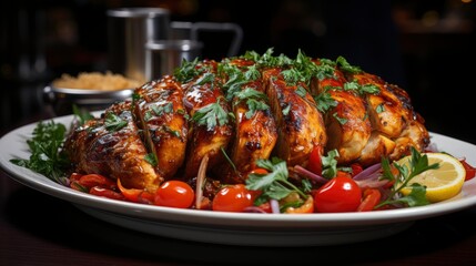 Grilled Chicken Meat Fresh Vegetable Salad, Background Images, Hd Wallpapers, Background Image