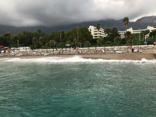 lake  sea  wave beach  pier background view