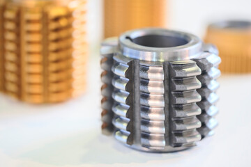 Poster - milling metal cutter tools for cnc machine, dustrial design background, engineering technology conce