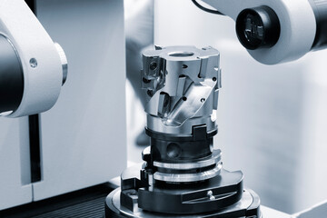 Aufkleber - Milling metal cutter tools for CNC machine, dustrial design background, engineering technology concept.