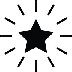Wall Mural - shining star icon isolated on white background . vector illustration