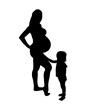 © Rita - vector silueta mujer embarazada