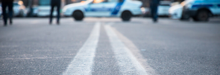 Poster - police car on the street