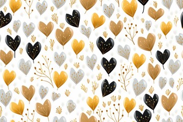 Seamless light pattern with hearts, background. Valentine's day concept. Backdrop with copy space for an inscription