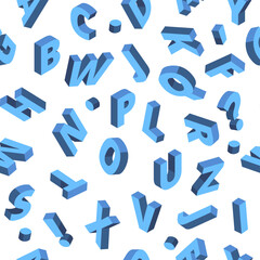 Poster - alphabet letter pattern. vector seamless background illustration