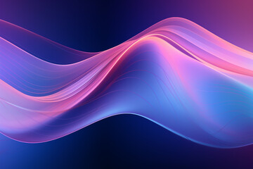 Wall Mural - Abstract linear waves, on purple and blue background design