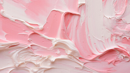  Closeup texture of delicious strawberry vanilla ice cream