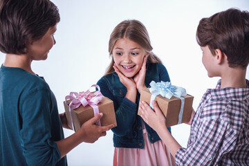 Canvas Print - Charming and cheerful kids