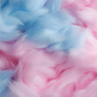 Fotografia con detalle y textura de superficie de algodon con tonos rosados y azules