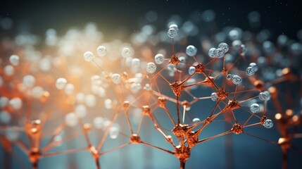 Poster - n image for a  mesh network depicting organic growth in a business perspective  AI generated illustration