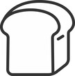 食パンのアイコン（線画）のイラスト