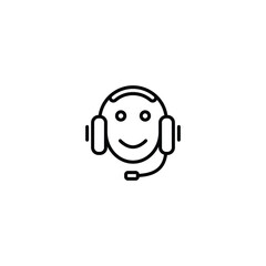 Poster - Headphone icon, customer services icon vector