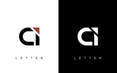 Poster - letter ci and ic logo design vector template, ic ci Letter Business Logo Design Alphabet Icon Vector Symbol, CI letter logo.