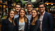 © Allistair/Peopleimages - AI - Portrait, diversity and smile of business people in cafe, confident collaboration and corporate management. Group, professional teamwork and face of happy staff, commitment and global solidarity
