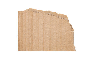 Wall Mural - piece of cardboard isolated on white background