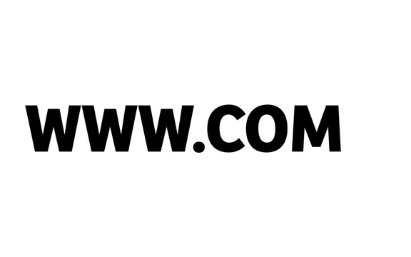 Digital png illustration of www com website text on transparent background