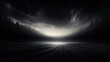 Landschaft mit Bäumen und Himmel (dunkel gehalten) mit sehr hellem Lichteffekt in schwarz weiß und mit Platz für Text. 16:9 Querformat. Generative Ai.