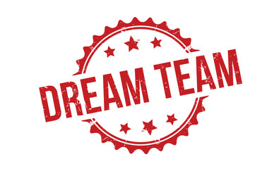 Dream Team stamp red rubber stamp on white background. Dream Team stamp sign. Dream Team stamp.