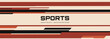 Retro style sports banner design with horizontal lines. Modern abstract sports background. Vector illustration