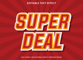 Wall Mural - super deal editable text effect template use for business logo and brand