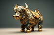  Golden bull  animal in the Chinese zodiac  , generated ai
